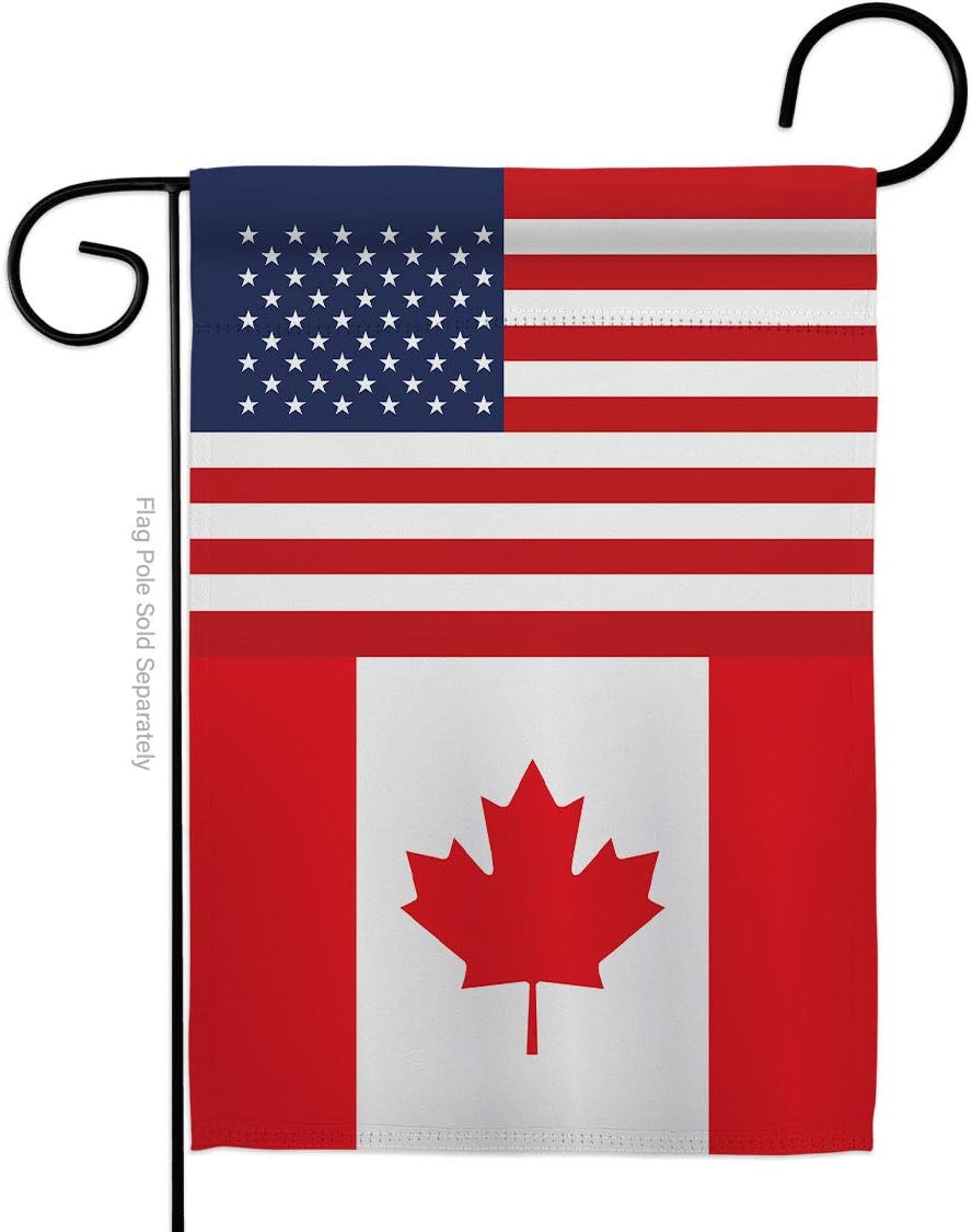 Bandera jardín Canadá EE.UU. decoración patio