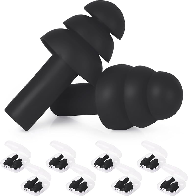 24 Pzas Tapones NRR 29dB Silicona con Fundas Plástico
