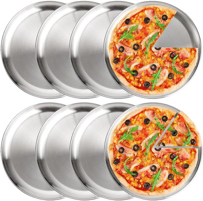 8 Pzas Sartenes Acero Inox 12pulg Antiadherente