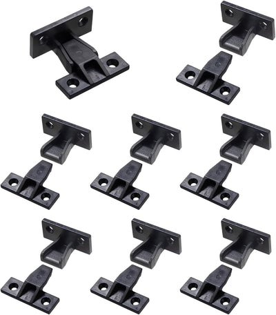 8 Pzas Soportes Plástico Montaje Rápido para Mueble Negro