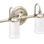Accesorio baño doble montaje 4 luces vidrio esmerilado