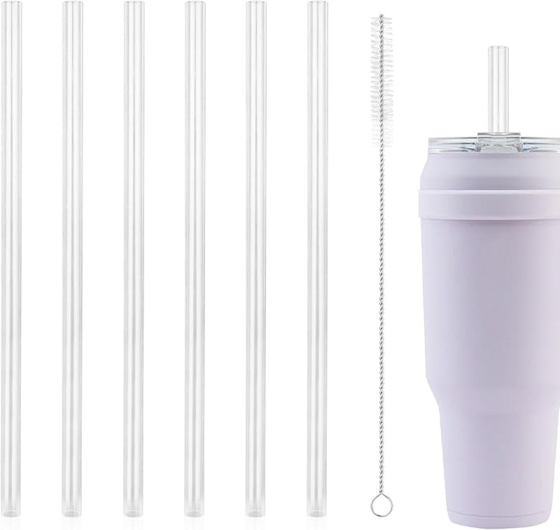 6 Popotes Repuesto Plástico Reutilizables 40-50oz