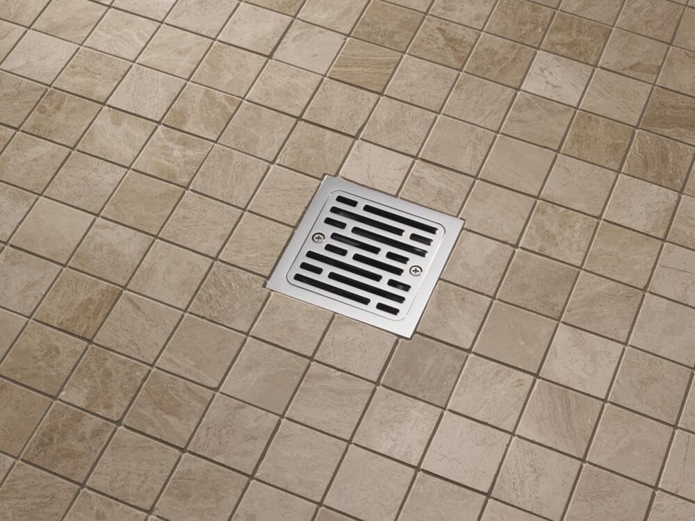 Desagüe ducha cuadrado 4pulg cromado