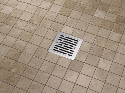Desagüe ducha cuadrado 4pulg cromado