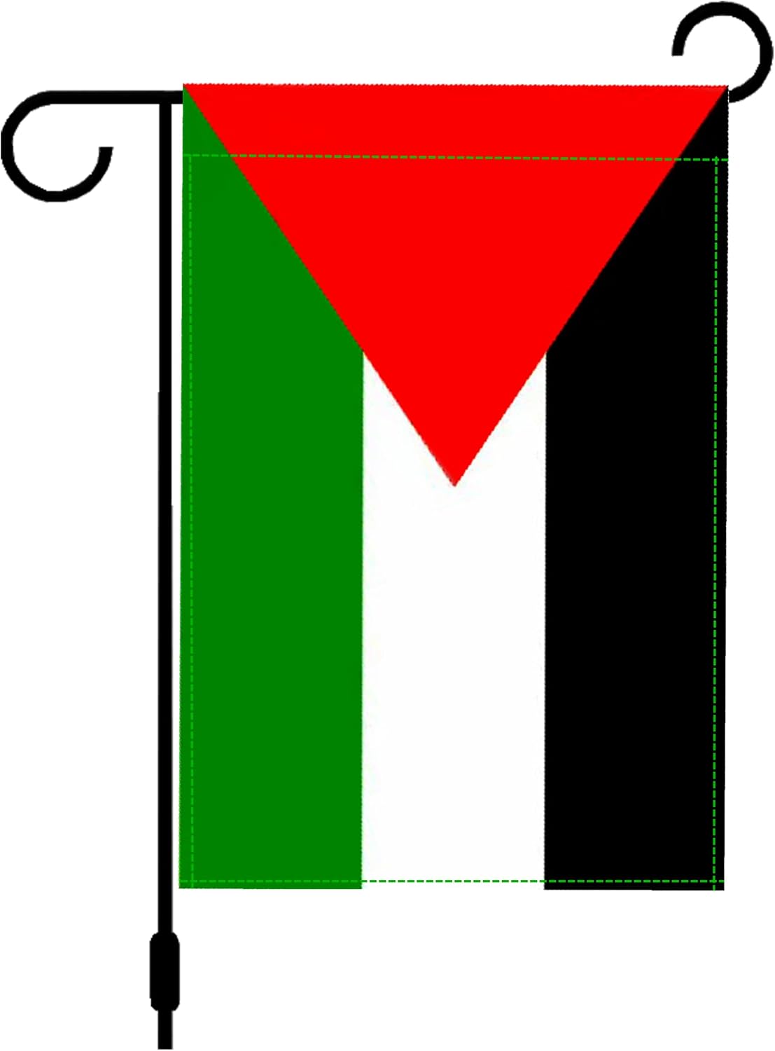 Bandera Palestina 12x18" Doble Cara Decoración