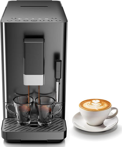 Máquina Espresso Automática 20 Bar Molinillo Espumador Leche