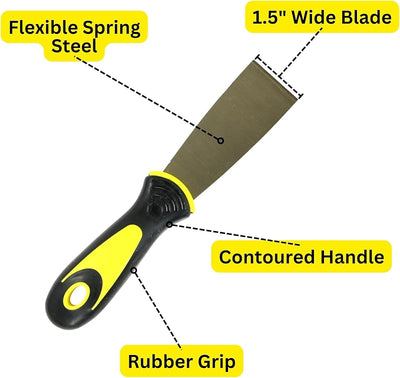 4 Cuchillos Raspadores Masilla Hoja Flex 1.5pulg