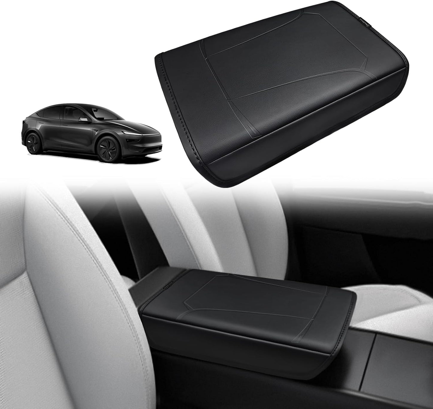 Funda reposabrazos Tesla Model Y 2025-26 cuero vegano