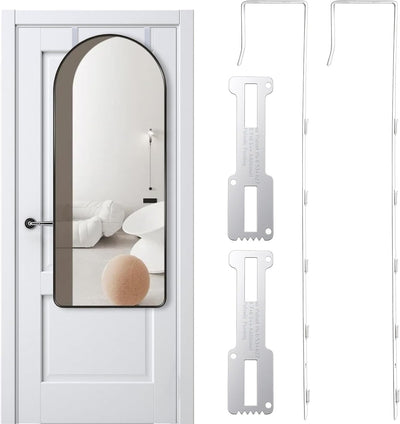 2 Ganchos Ajustables Metal Negro Forro Protector Soporte Puerta