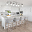 Kit iluminación riel cristal 6 luces níquel cocina sala