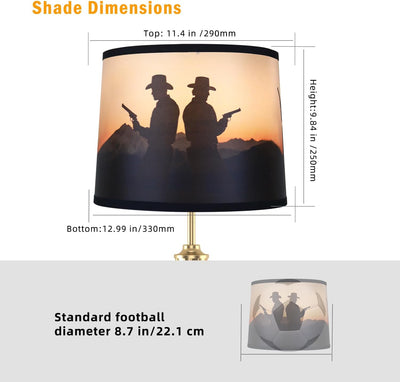 2 Pzas Pantalla Rústica Estampado Vaquero 11.4x13x10pulg
