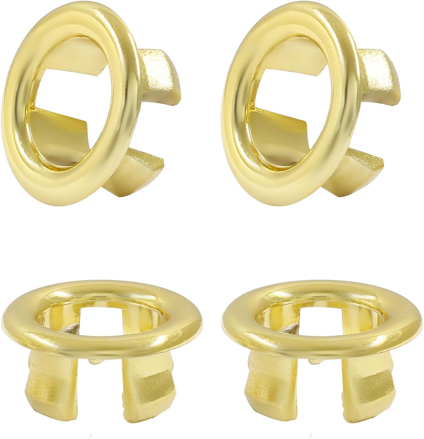 4 Pzas Anillo Desbordamiento Fregadero Borde Redondo Dorado