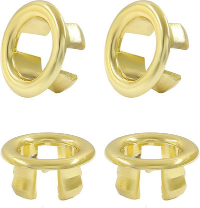 4 Pzas Anillo Desbordamiento Fregadero Borde Redondo Dorado