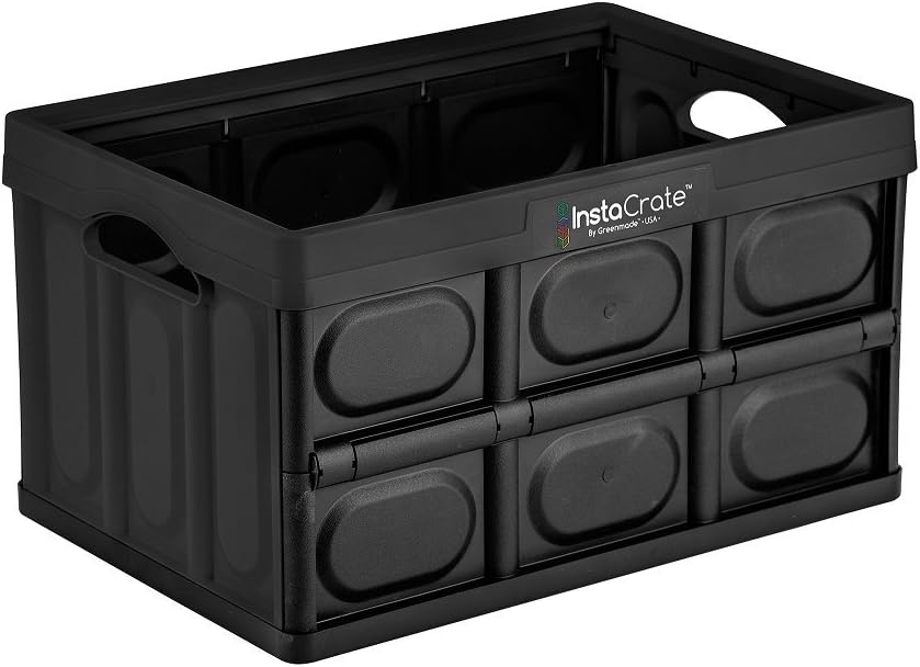 Contenedor plegable InstaCrate 12gal color negro