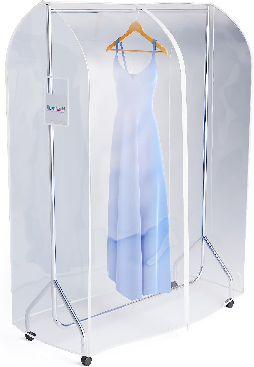 Funda transparente con cremallera para ropa y documentos 48"