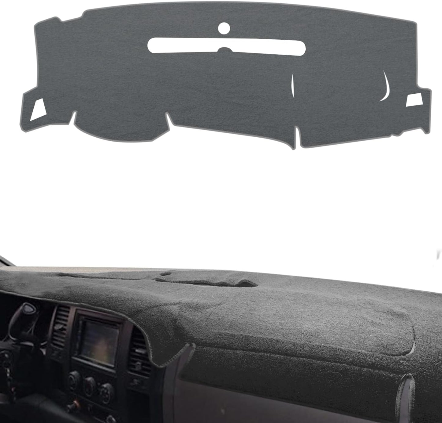 Tapete salpicadero Chevy Silverado 07-13 GMC Sierra gris