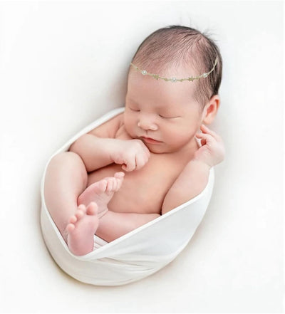 3 Pzas Accesorios Fotografía Recién Nacido Telón Diadema Blanco