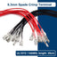 Kit terminales crimpados hembra 7.9pulg 14awg manguito