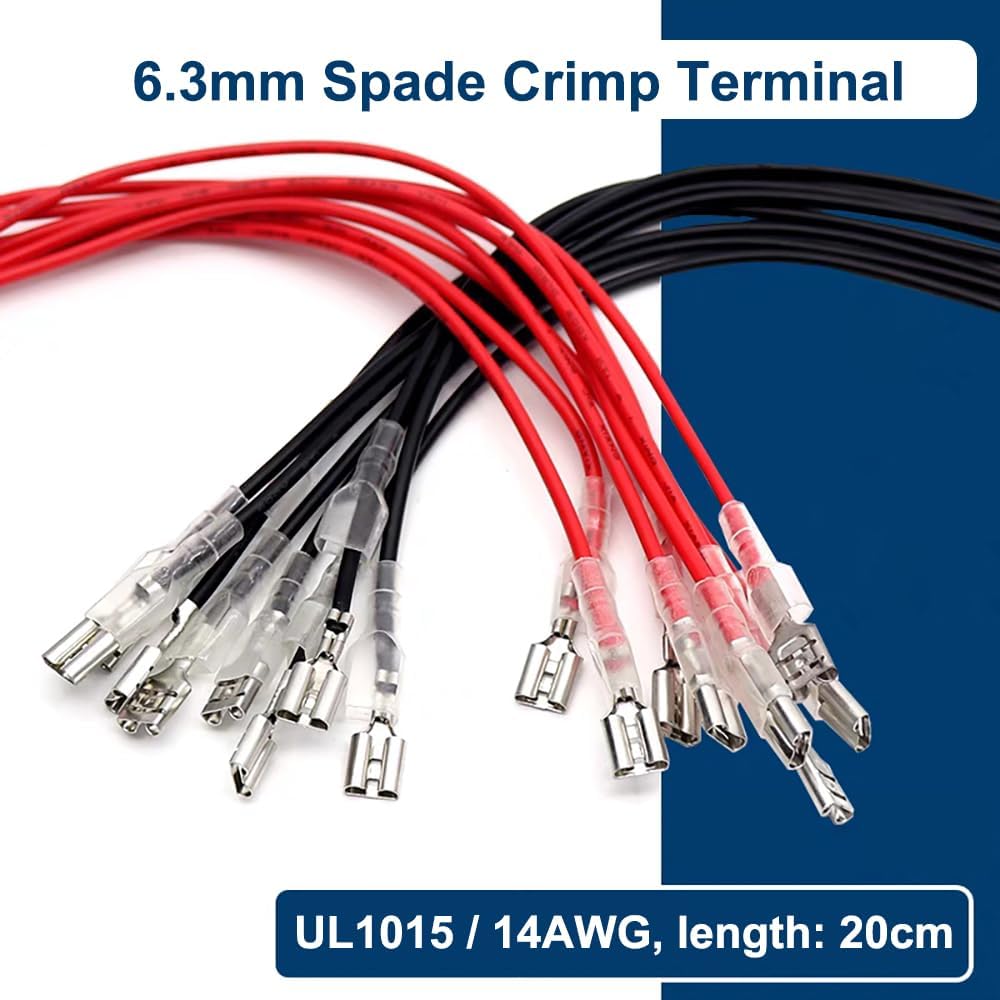 Kit terminales crimpados hembra 7.9pulg 14awg manguito
