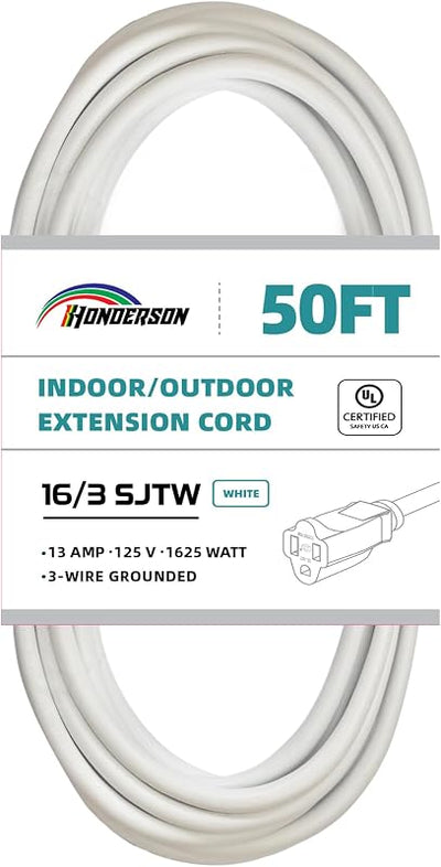Cable extensión 50pies 3clavijas SJTW resistente UL