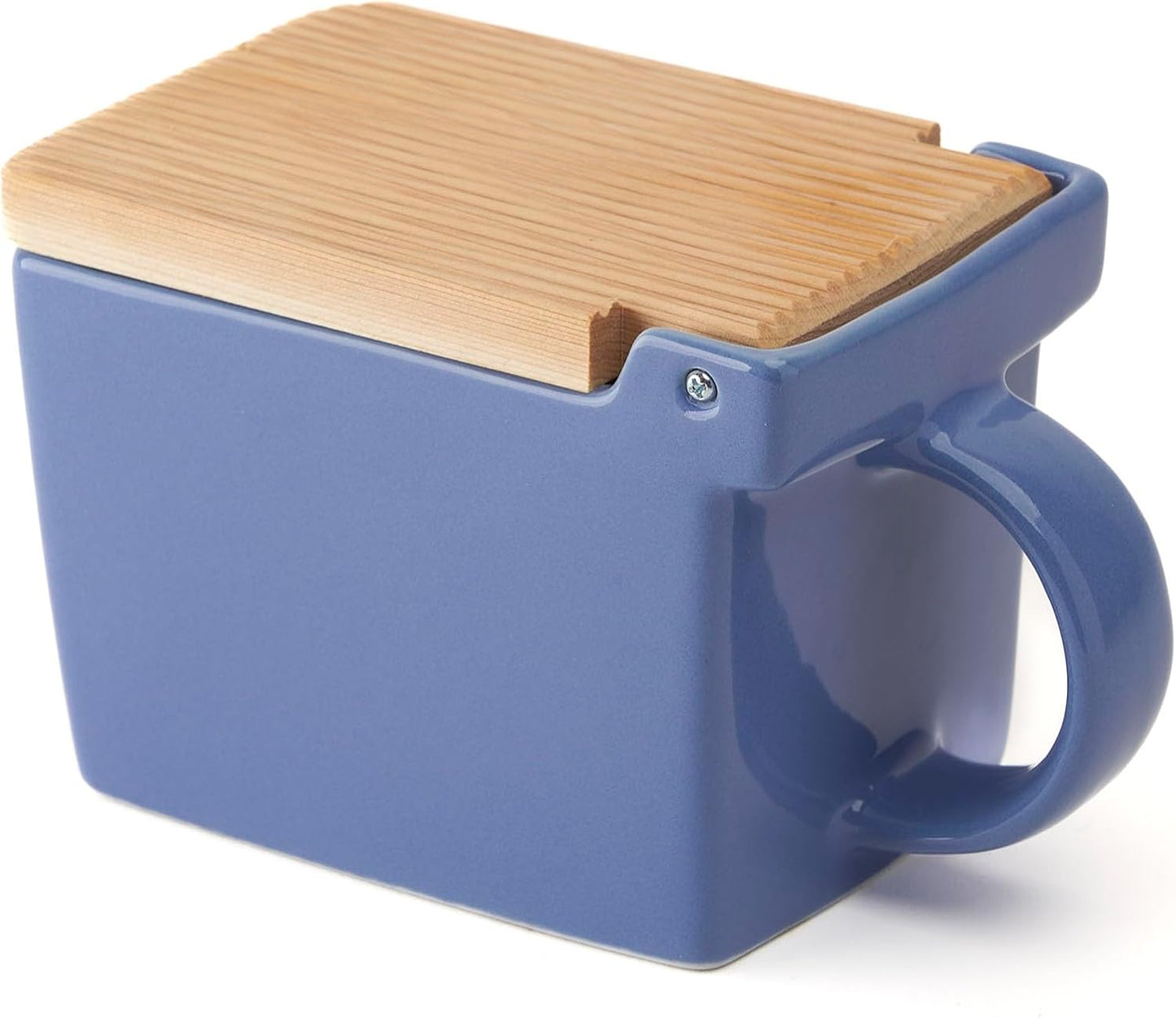 Caja sal premium con tapa hinoki 16oz azul arándano