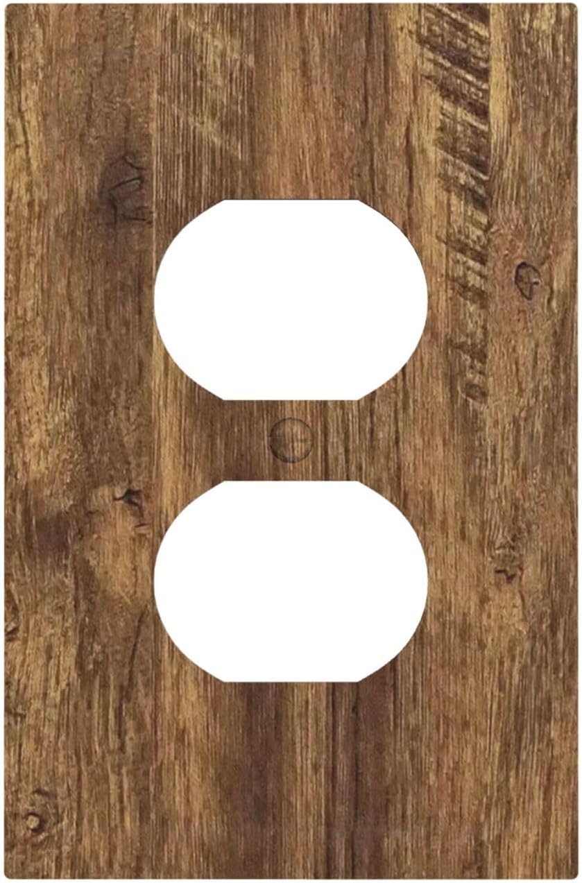 Placa eléctrica madera rústica vintage para pared