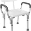 Silla ducha con respaldo extraible y patas ajustables