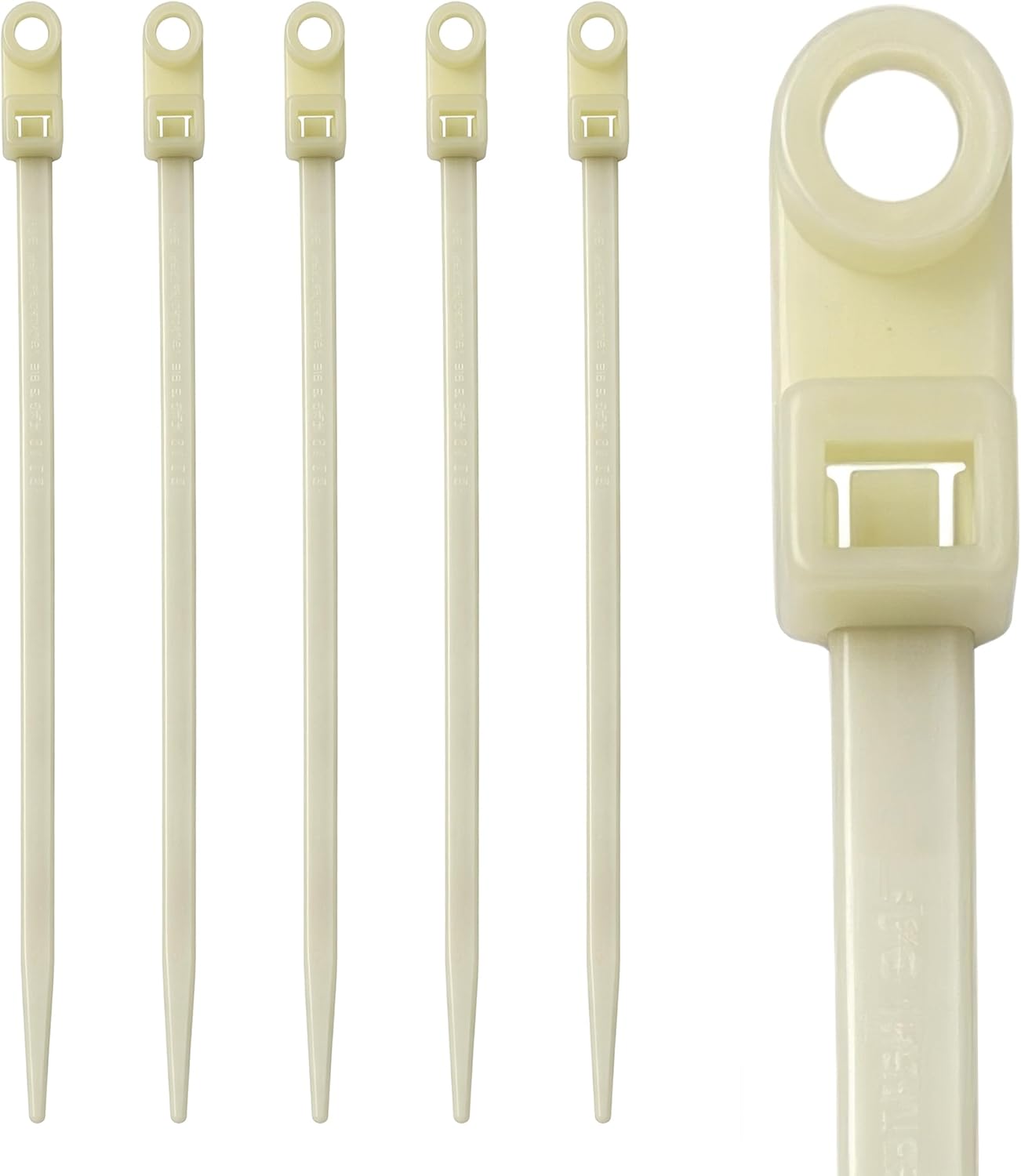 Bridas nailon 8pulg plástico 50lb pack 500 transparente