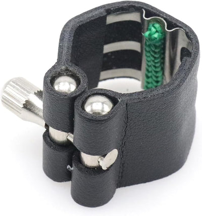 Ligadura clarinete cuero sintético ajustable seguro