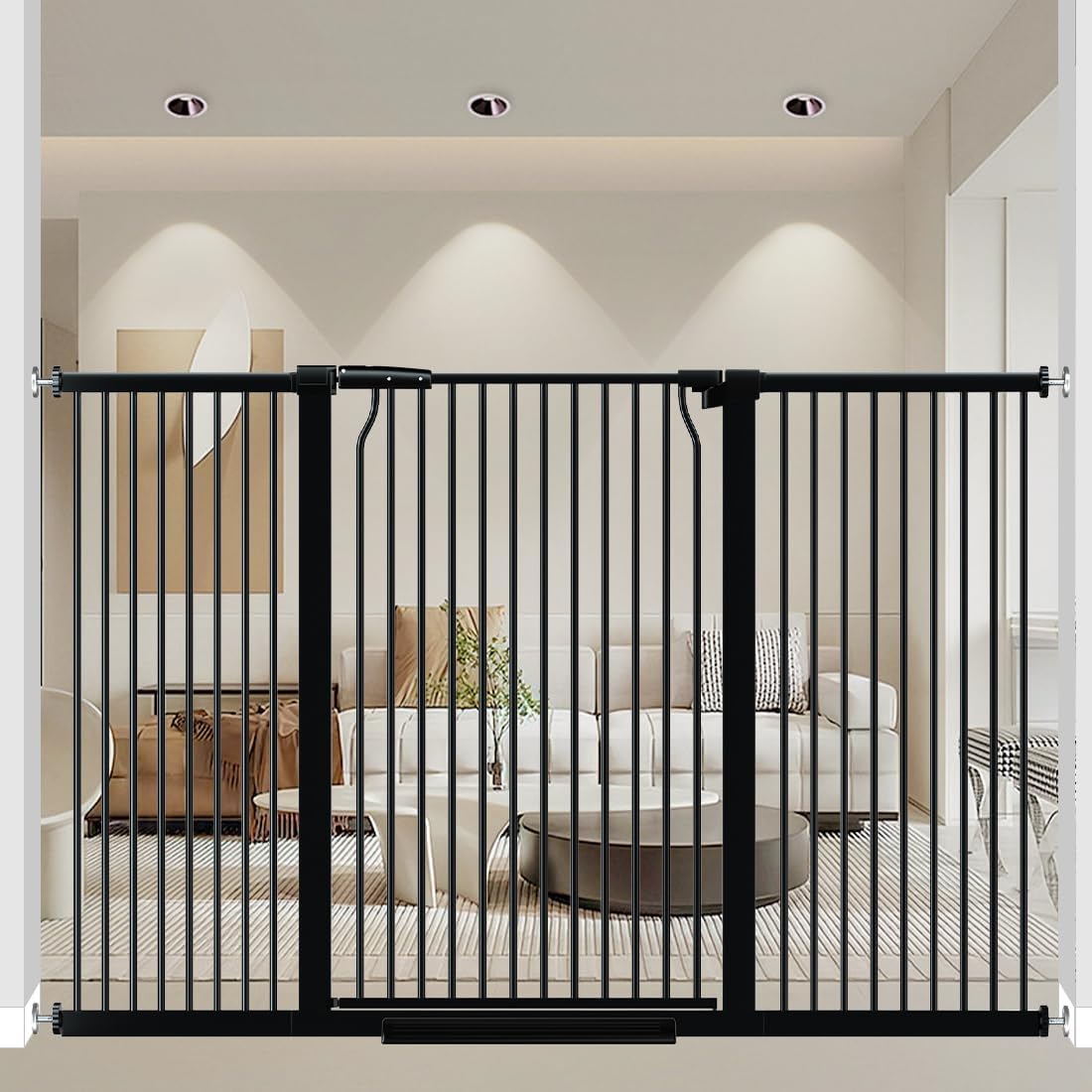 Puerta para perros extra alta 60.3-62.9pulg sin perforar
