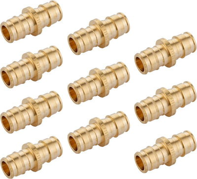 10 Acopladores Pex A 3/4x3/4 pulg acero inox comp