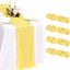 Paquete de 4 caminos de mesa de estopilla amarillo claro bohemio gasa queso decoracion mesa larga rústica