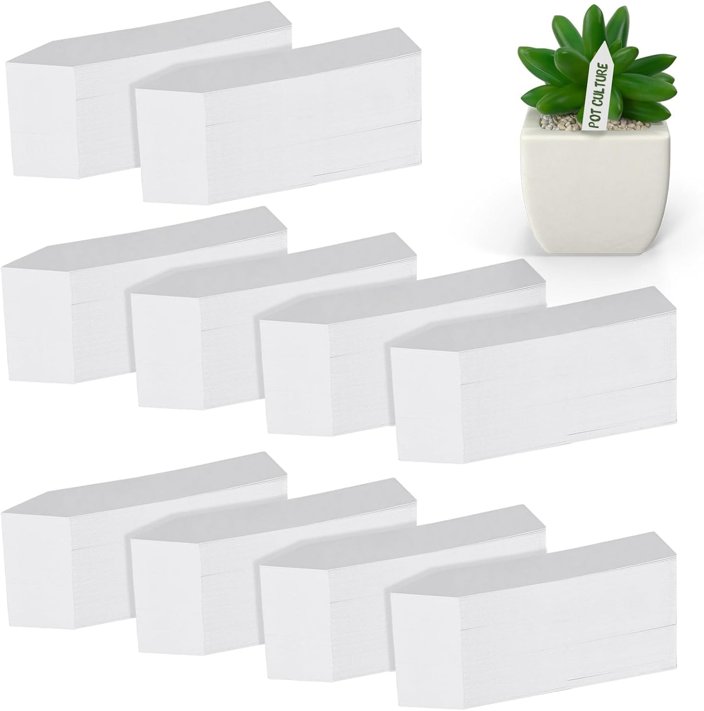 1000 Etiquetas Plástico Jardín 4" para Plantas