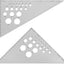 Triángulo dibujo aluminio 8 y 10 pulg set 2 pzas 30/60 y 45/90