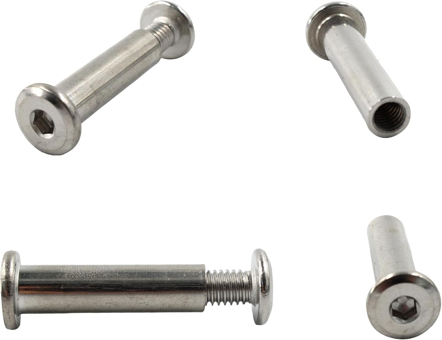 20 Pzas Pernos M6 Acero Inox Con Llave Allen para Cama Bebé