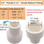 Acoplamiento roscado PVC 3/4 a 1/2 doble rosca 10 Uds