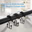 Ganchos ducha doble cara acero inox 12 pzas color negro