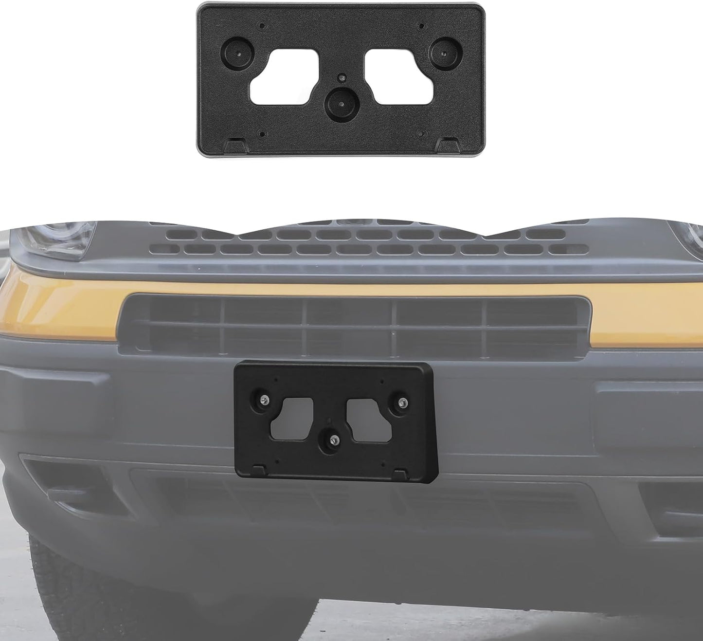 Soporte placa matrícula frontal Ford Bronco Sport negro