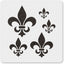 Plantilla flor de lis 6" reutiliz.