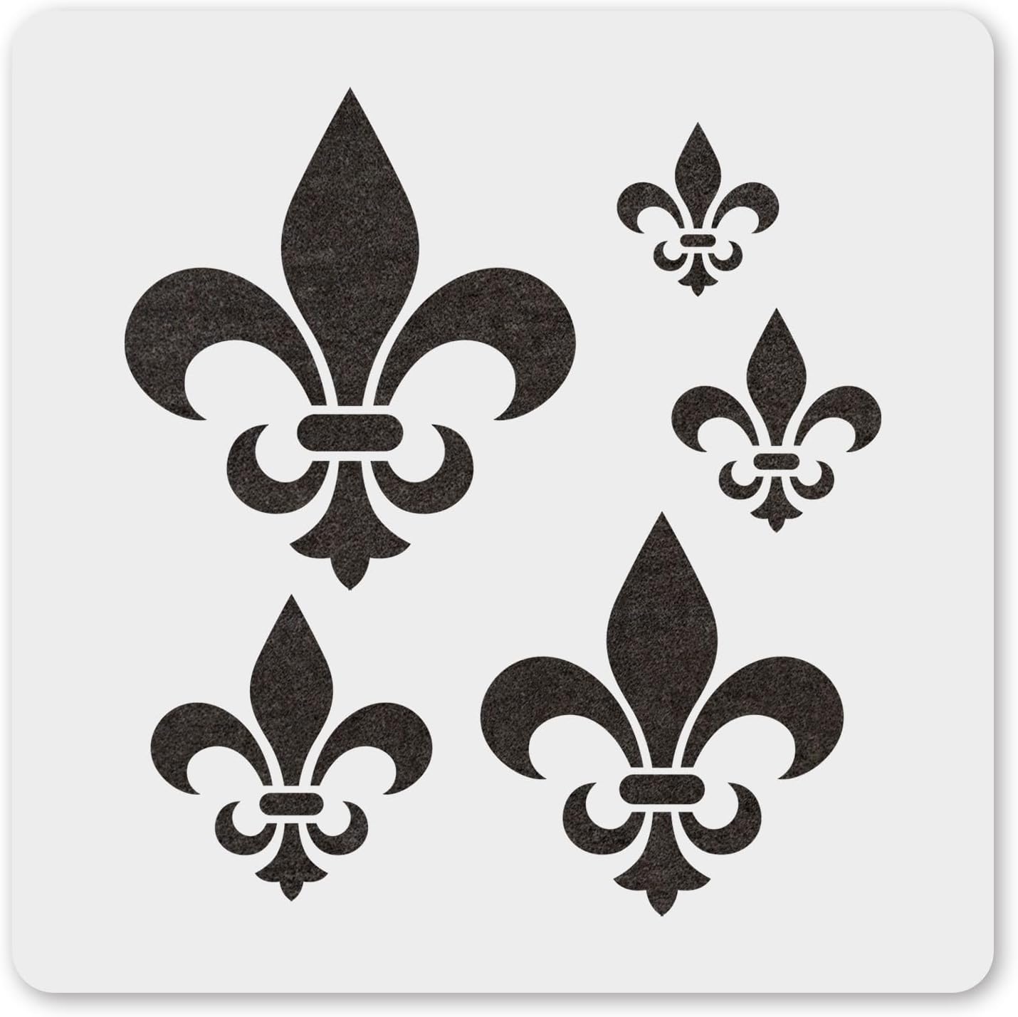 Plantilla flor de lis 6" reutiliz.
