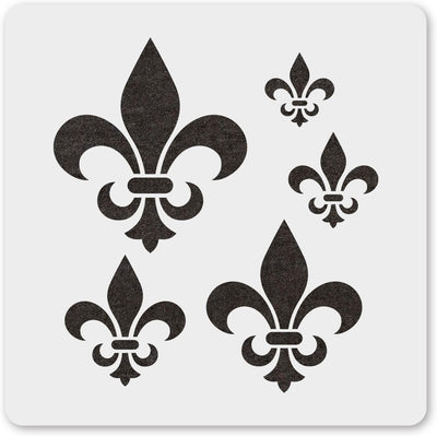 Plantilla flor de lis 6" reutiliz.