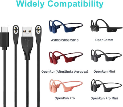 4 Cables Carga Magnéticos para Aftershokz Openrun Pro