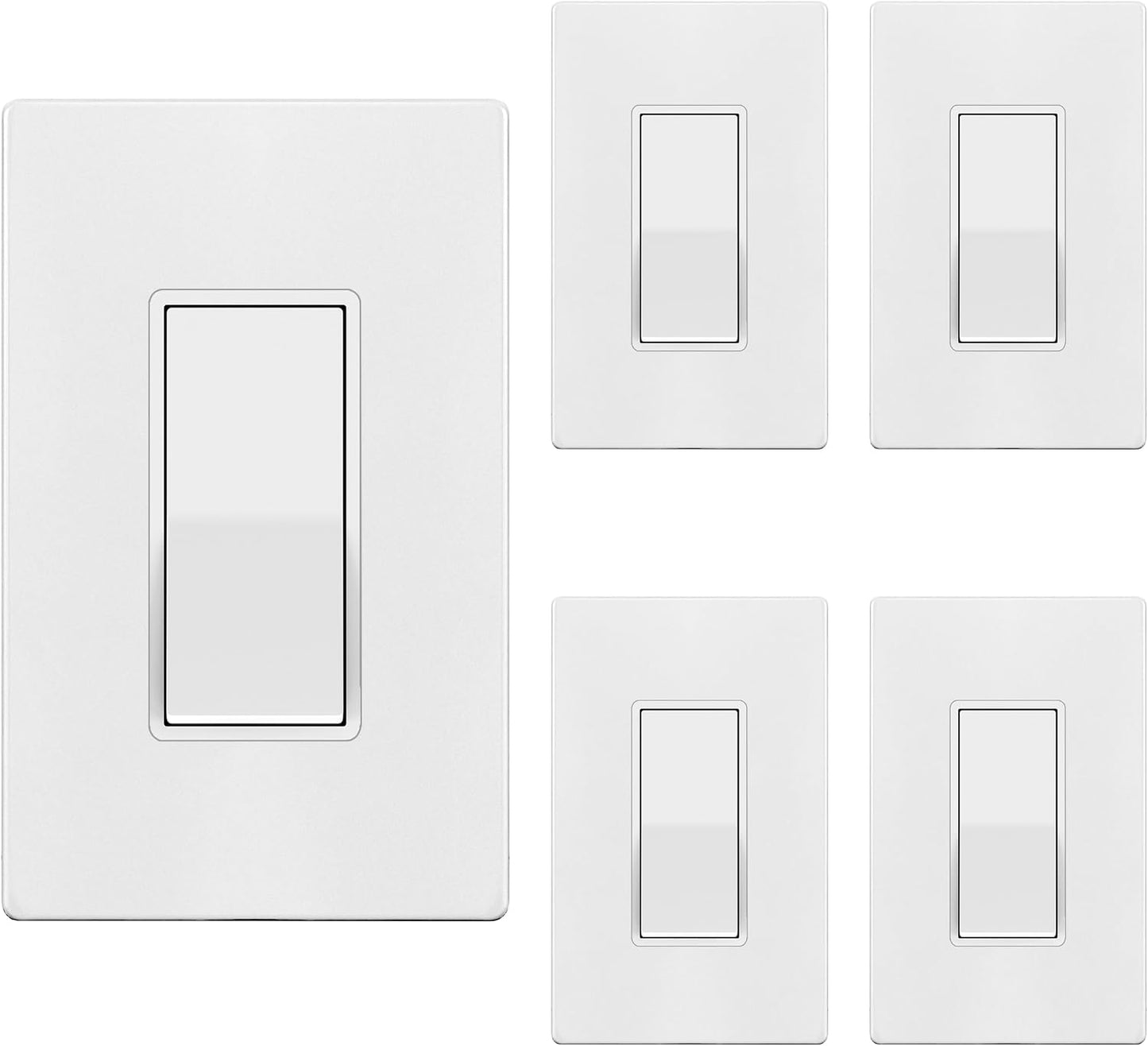 Interruptor luz blanco basculante 4 vías 15 A 120V/277V