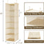 Organiz. colgante armario 6 niveles tela con ganchos beige