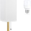 Lámpara mesa blanca dormitorio 3 temperaturas USB