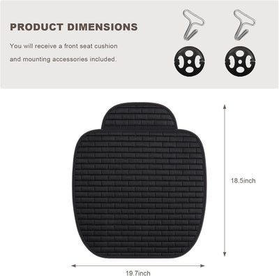 Funda asiento delantero lino transpirable con bolsillos