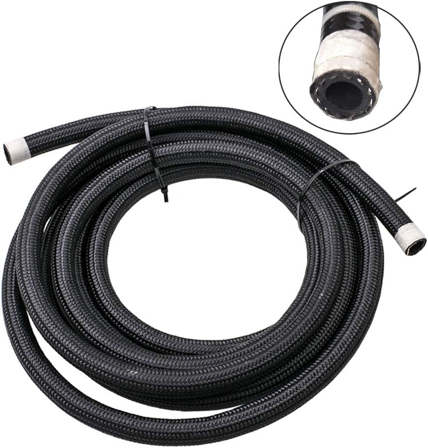 Manguera combustible 6AN 10ft 500PSI acero inox trenzado