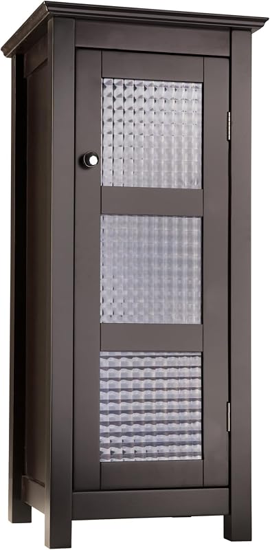 Armario suelo Chesterfield vidrio gofre color espresso