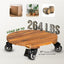 2 Cajas Madera Acacia 12" Ruedas 264lb Soporte Plantas