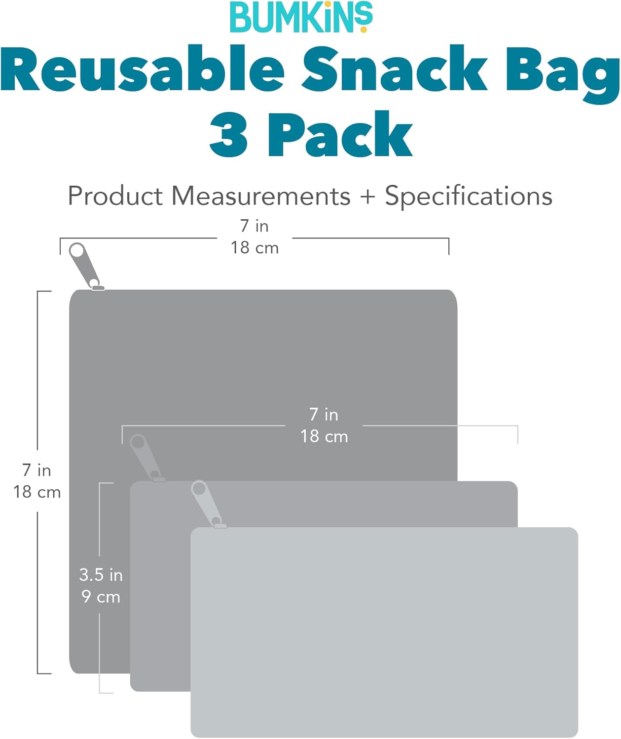 Bolsas reutilizables tela impermeable con cremallera